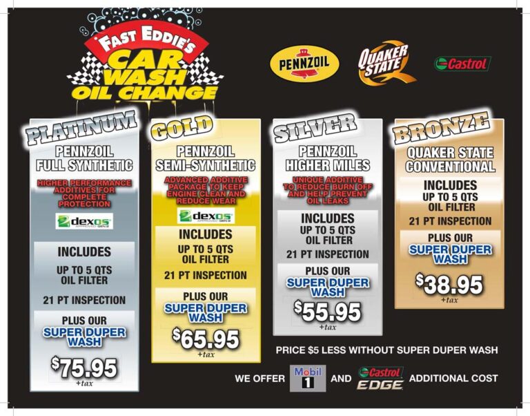 Oil Changes - Fast Eddies Wash and Lube
